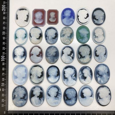 大量!!■ストーンカメオおまとめ184.2g■a 約921ct ルース 裸石 stone cameo ブローチ 貴婦人 彫刻 アンティーク 作家物 w4つ49