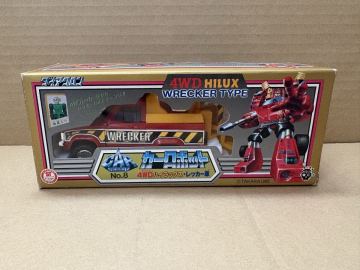 No.8 4WD ハイラックス・レッカー車　赤　ダイアクロン カーロボット 当時物　日本版 トランスフォーマー　ホイスト