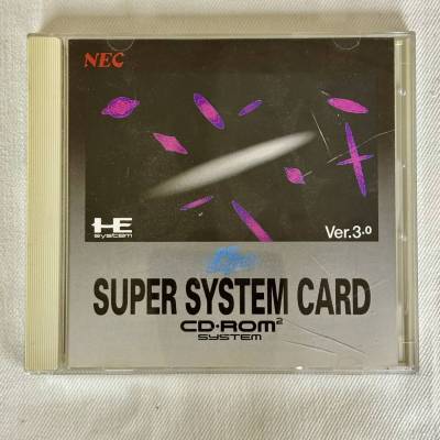 553 【PCE】スーパーシステムカード Ver.3.0 PC CD-ROM2 システムカード NEC ケース・説明書付