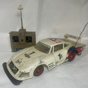 当時物 タミヤ 1/12 マルティーニ ポルシェ935 ターボ 58002？ Futaba プロポ付 ラジコン ジャンク ラジコンカー 昭和レトロ 玩具 おもちゃ