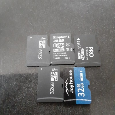 マイクロSDカード 32GB5枚　合計160GB 中古品、データ消去フォーマット済みです。