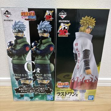一番くじ NARUTO 疾風伝 紡がれる火の意志 C賞 はたけカカシ & ラストワン賞 波風ミナト フィギュア 2種セット 未開封 初版 両目写輪眼