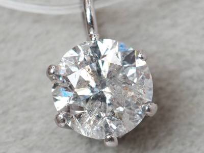 【10700D】Pt999純Pt 天然ダイヤモンド 0.70ct/0.57g ペンダントトップ