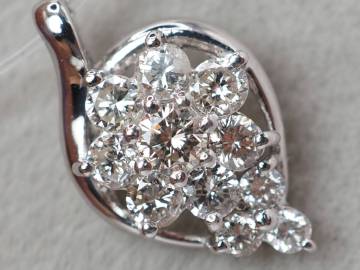 【10781E】Pt900 天然ダイヤモンド 0.51ct/1.67g ペンダントトップ
