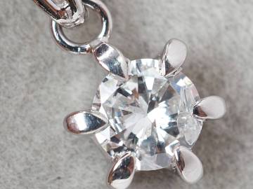 【10788M】Pt850 天然ダイヤモンド 0.41ct/1.09g ペンダントトップ