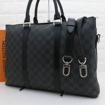 LOUIS VUITTON ルイヴィトン ダミエ グラフィット アントン N40024 ビジネスバッグ ブリーフケース ショルダーバッグ 2WAY メンズ ブラック