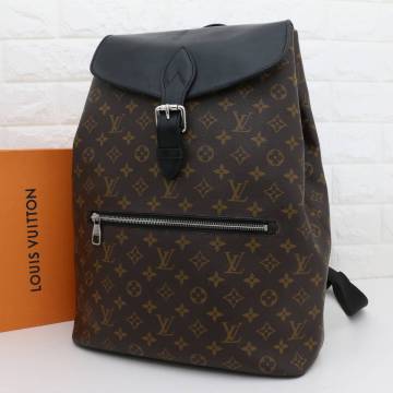 LOUIS VUITTON ルイヴィトン モノグラム マカサー パルク M40637 バックパック リュック 大容量 PVC レザー ブラウン 茶 メンズ レディース