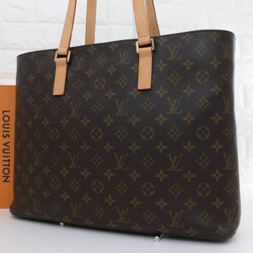 LOUIS VUITTON ルイヴィトン モノグラム ルコ M51155 ビジネス トートバッグ ショルダーバッグ レザー PVC ブラウン 茶色 肩掛け A4収納可