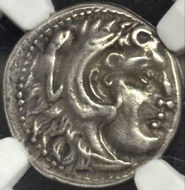 【古代マケドニア銀貨】(NGC-VF 紀元前336-323年 4.28g)