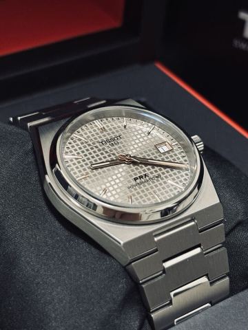 美品 2026年6月購入 TISSOT ティソ PRX チタニウム 38MM【T137.807.44.061.00】Powermatic 80 自動巻