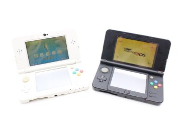 【ト石】 Nintendo 任天堂 ニンテンドー3DS ホワイト ブラック 本体2点セット 難あり EE796EWH09