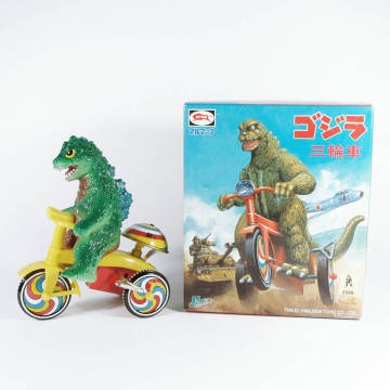 美品 ★2006 M1号 ブルマァク ゴジラ 三輪車★ ブリキ ゼンマイ ソフビ Sofvi Godzilla