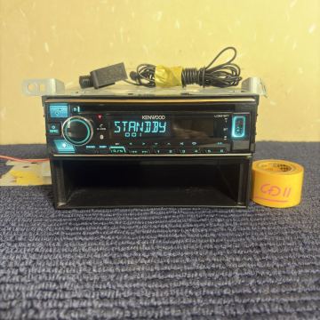KENWOOD U381BT CD/USB/Bluetooth カーオーディオ 1DIN ハンズフリー マイク付き 動作確認済 電源配線なし