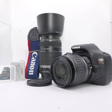 【かめら屋】美品 撮影回数1736回！ Canon キャノン EOS Kiss X4 EF-S 18-55mm/EF-S 55-250mm ダブルズームキット SDカード,バッテリー付