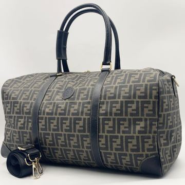 【極美品】FENDI フェンディ ズッカFF ボストンバッグ ダッフルバッグ ショルダーバッグ クロスボディバッグ2way ゴルフ 旅行 メンズ