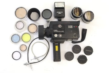 【3点】CANON AUTO ZOOM 512XL ELECTRONIC フィルムカメラ 8ミリ 9.5-47.5ｍｍ Ｆ1.2 ズームレンズ Nikon 動作未確認 まとめ 3463-SK