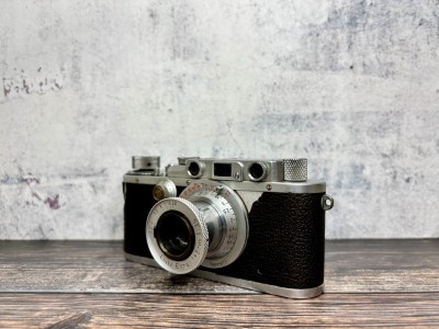 【希少】Leica IIIa 3a Elmar 5cm F3.5 ライカ 赤エルマー 沈胴 L39 スクリューマウント バルナック フィルムカメラ レンジファインダー