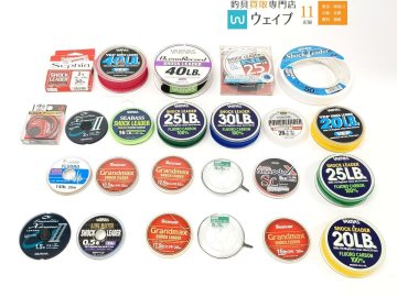 クレハ シーガー グランドマックス ショックリーダー 10.5lb バリバス ショックリーダー フロロカーボン 30lb 等 計24点 中古