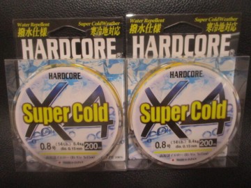 21　デュエル　Super Cold X4・イエロー　0.8号200ｍ巻セット新品使用！