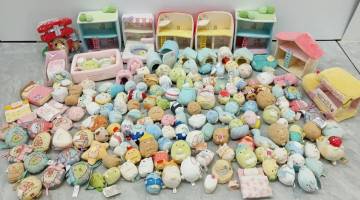 ★◆【USED】すみっコぐらし ぬいぐるみ ミニ 大量セット② ハウス てのり しろくま ねこ とかげ ペンギン？他 グッズ まとめ 箱140サイズ