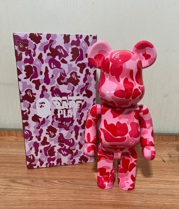新品 BE@RBRICK 400% BAPE PLAY レッド迷彩 コレクション メディコムトイ 擺件 置物 