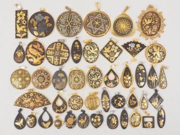 象嵌 ペンダント トップ 金工 伝統工芸 デザイン 色々 まとめて 大量セット 021 純金 光功 SILVER アクセサリー