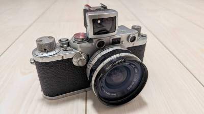 【遺品整理】激レア Leica IIIf 前期型 (Nr.6060xx) ／ Canon 19mm F3.5 Lマウント 専用ファインダー付 1円スタート 動作未確認 ジャンク