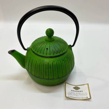 ■ 1円~【コレクター放出品】 南部鉄器 盛栄堂 鉄瓶 急須 千草 若草色 茶道 茶道具 茶器 金属工芸 伝統工芸品 アンティーク 骨董品 L160924