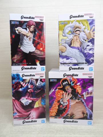 09/&Omega;715★同梱不可★ 「ワンピース」 Grandista ４皇セット モンキー・D・ルフィ/マーシャル・D・ティーチ/シャンクス/バギー