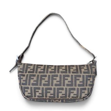 鑑定済み品 FENDI Zucca One shoulder bag accessory pouch フェンディ ズッカ ワンショルダーバッグ アクセサリーポーチ