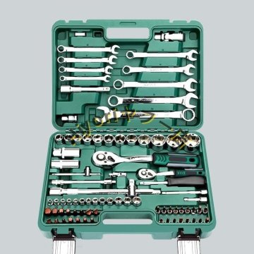 高品質 未使用 ラチェットレンチ工具セット/自動車修理82点セット工具/72歯/レンチスリーブセット