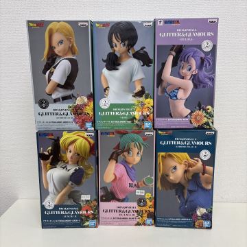 6点セット BANPRESTO ドラゴンボール GLITTER&GLAMOURS フィギュア まとめ ブルマ ビーデル 人造人間18号 ランチ バンプレスト 260916Y12