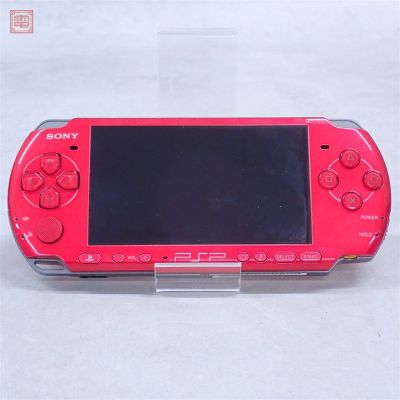 動作品 PSP プレイステーションポータブル PSP-3000 ラディアント・レッド 本体のみ 難有【PP
