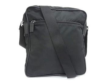 1円 ■美品■ PRADA プラダ テスートナイロン クロスボディ ショルダーバッグ 斜め掛け レディース メンズ ブラック系 HE2691