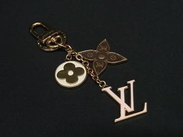 1円 LOUIS VUITTON ルイヴィトン M69008 モノグラム ポルト クレ スプリング ストリート キーホルダー チャーム ゴールド系 HB5450