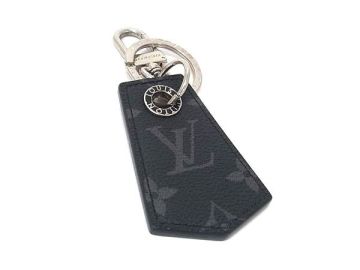 1円 LOUIS VUITTON ルイヴィトン MP1795 モノグラムエクリプス キーホルダー アンシャッペ キーリング キーチャーム ブラック系 HC4090