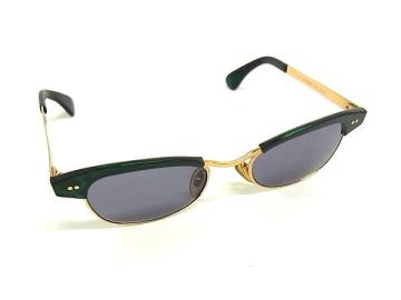 1円 GUCCI グッチ GG1365/S サングラス メガネ 眼鏡 メンズ レディース ゴールド系&times;グリーン系 BQ8123