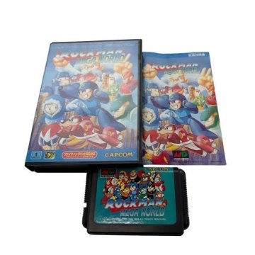 仙21 ROCKMAN MEGA WORLD 元箱 説明書付 ロックマン メガワールド レア 当時物 CAPCOM MD セガ メガドライブ