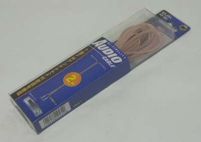 ▼ ④未使用品 ELPA 朝日電器株式会社 AD-800 T型FMアンテナ AUDIO CABLE 2m 