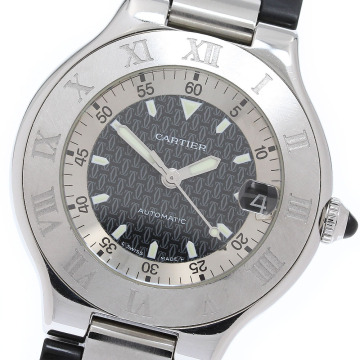 ベルト訳あり カルティエ CARTIER W10147U2 マスト21 オートスカフ デイト クォーツ ボーイズ 保証書付き_954027