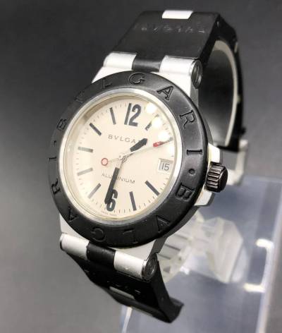 [A]時計★[WH-15542]★(サ60)BVLGARI(ブルガリ)★AL38TA★アルミニウム 38 AUTO★稼働品★