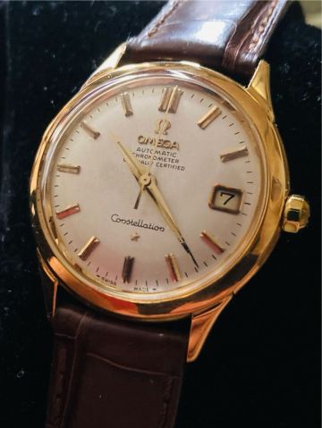 オメガ OMEGA 自動巻 稼働品 腕時計 コンステレーション Constellation K18 金無垢　750 クロノメーター　美品