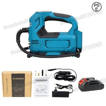 マキタバッテリー 対応 エアーポンプ 空気入れ エアポンプ 充電式 タイヤ makita 互換 バイク自動車 電動空気入れ マキタ互換 zchw1091