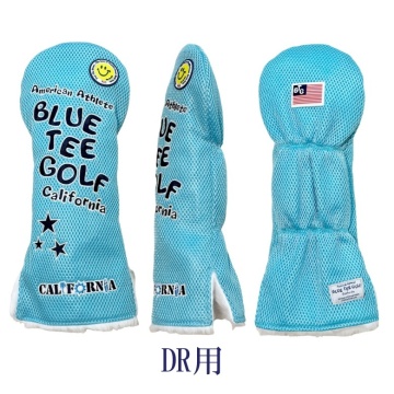 ■【DR ブルー】ブルーティーゴルフ【Newメッシュ スマイル】ドライバー用ヘッドカバー BLUE TEE GOLF DHC-007 送料無料