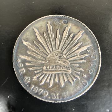 ⑥ 1879年 メキシコ共和国 8レアル銀貨 アンティーク コレクション ★3