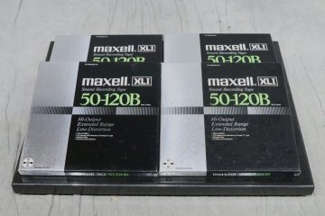 【G】Maxell 50-120B XLI オープンリールテープ 4枚まとめ マクセル 3376033