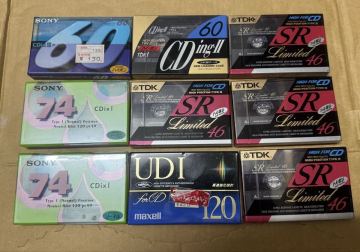 【未開封品】カセットテープ 9本セット　ノーマル3本 ハイポジ6本 TDK SONY maxell NORMAL HIGH POSITION 
