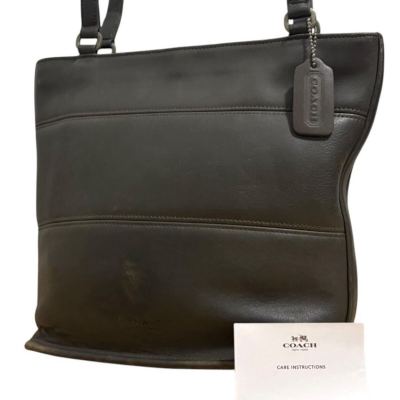 1円～【入手困難品】定価12万円 コーチ COACH トートバッグ ビジネスバッグ ブリーフケース A4 2way レザー メンズ レディース グレー