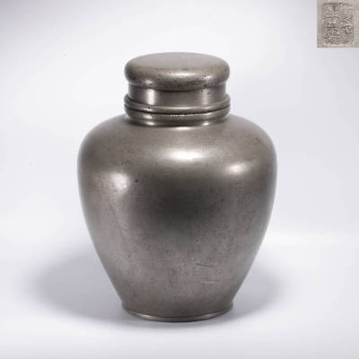 錫屋半兵衛造 大錫壺 茶道具｜美術品