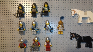 LEGO レゴ お城シリーズ ミニフィグ 10体セット 馬2頭付き 騎士 兵士